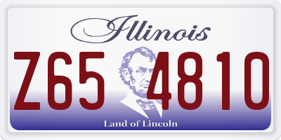 IL license plate Z654810