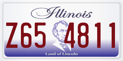 IL license plate Z654811