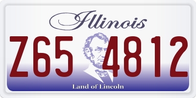 IL license plate Z654812