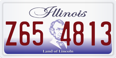 IL license plate Z654813