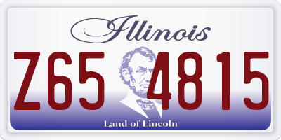 IL license plate Z654815