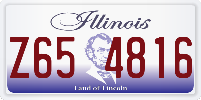 IL license plate Z654816