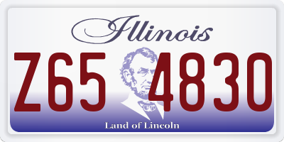 IL license plate Z654830
