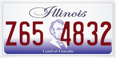 IL license plate Z654832