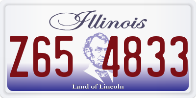 IL license plate Z654833