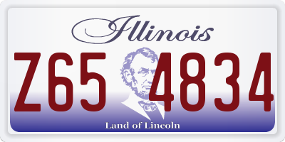 IL license plate Z654834