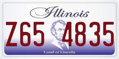 IL license plate Z654835