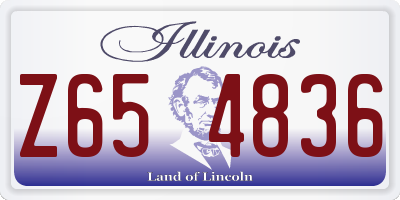 IL license plate Z654836