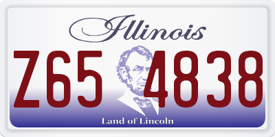 IL license plate Z654838