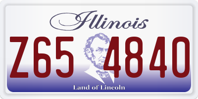 IL license plate Z654840