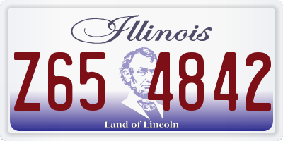 IL license plate Z654842