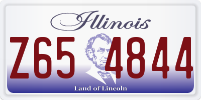 IL license plate Z654844