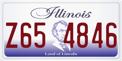 IL license plate Z654846