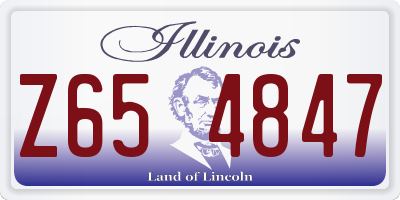 IL license plate Z654847