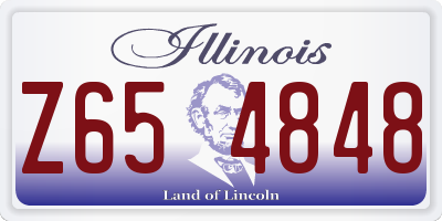 IL license plate Z654848