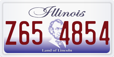 IL license plate Z654854