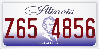 IL license plate Z654856
