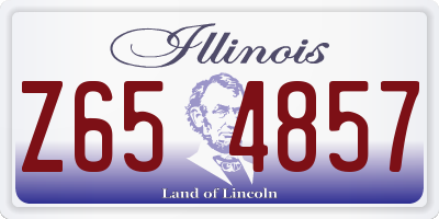 IL license plate Z654857