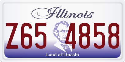 IL license plate Z654858