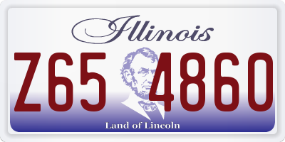IL license plate Z654860