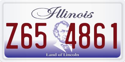IL license plate Z654861