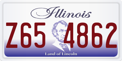 IL license plate Z654862