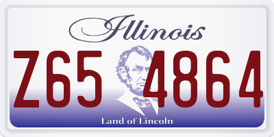 IL license plate Z654864