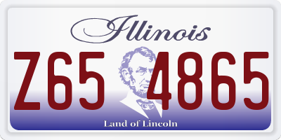 IL license plate Z654865