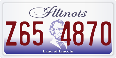 IL license plate Z654870