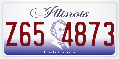 IL license plate Z654873