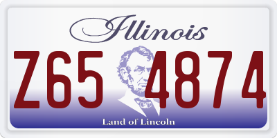 IL license plate Z654874