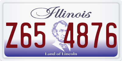 IL license plate Z654876
