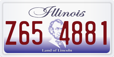 IL license plate Z654881