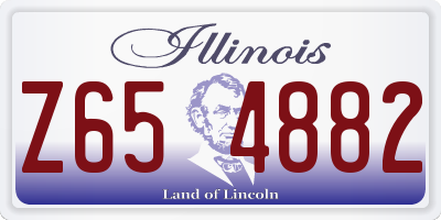 IL license plate Z654882