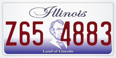 IL license plate Z654883