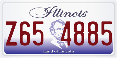 IL license plate Z654885