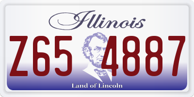 IL license plate Z654887