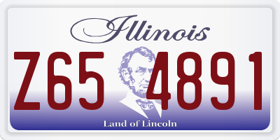 IL license plate Z654891