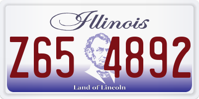 IL license plate Z654892