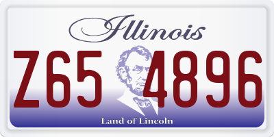 IL license plate Z654896