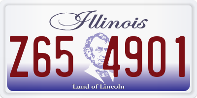 IL license plate Z654901