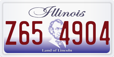 IL license plate Z654904