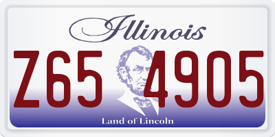 IL license plate Z654905