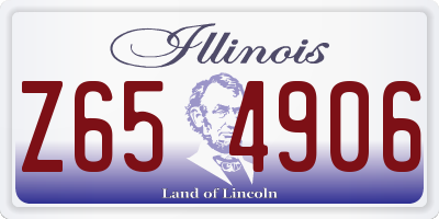 IL license plate Z654906