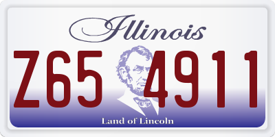 IL license plate Z654911