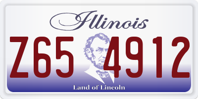 IL license plate Z654912
