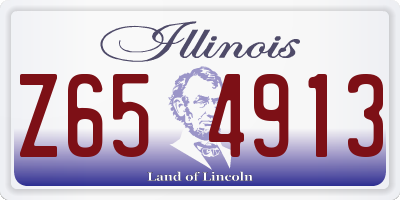 IL license plate Z654913