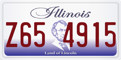 IL license plate Z654915