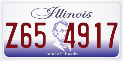 IL license plate Z654917