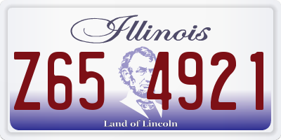 IL license plate Z654921